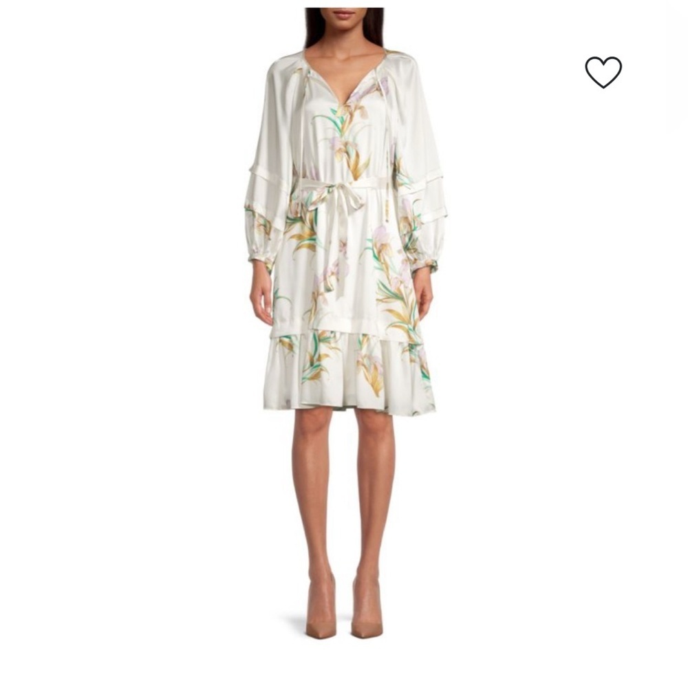 KOBI HALPERIN
Trace Floral Peasant Flounce Dress S